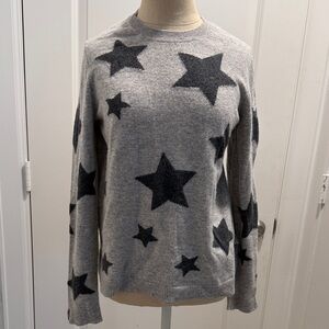Neiman Marcus Gray Star Cashmere Sweater